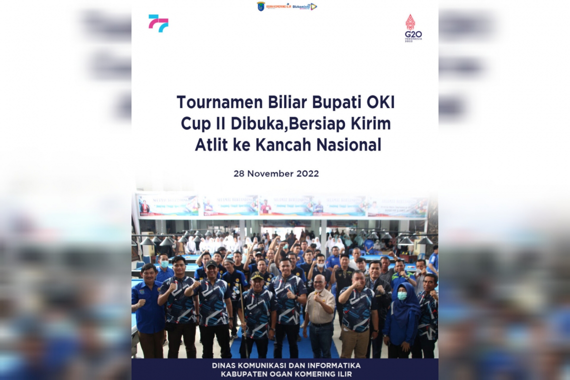 Tournamen Biliar Bupati OKI Cup II Dibuka, Bersiap Kirim Atlit ke Kancah Nasional