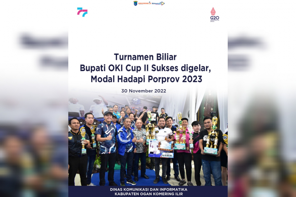 Turnamen Biliar Bupati OKI Cup II Sukses digelar, Modal Hadapi Porprov 2023